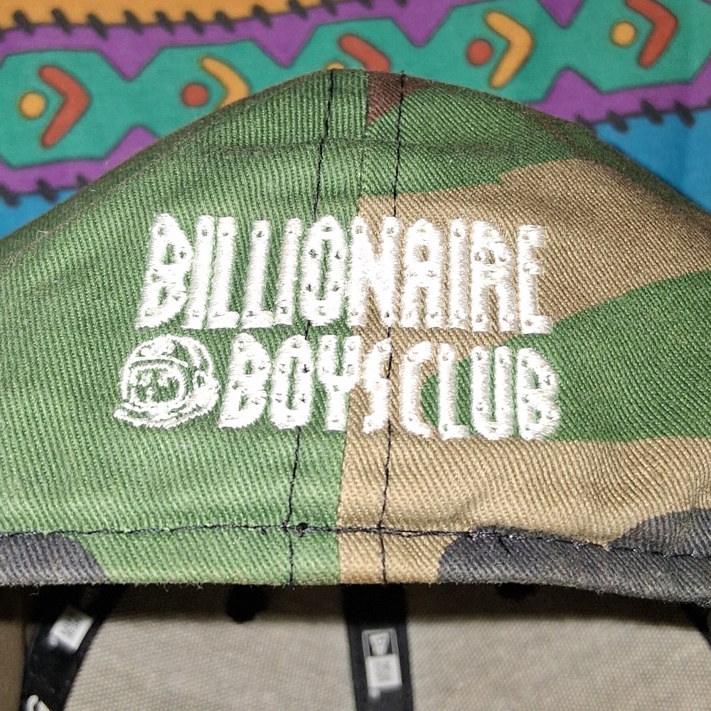 2012 New Era Billionaire Boys Club Vintage Camouflage Fitted Hat Camp Cap - Picture 3 of 4